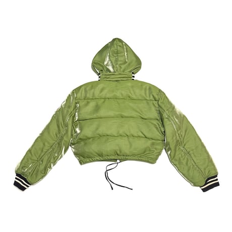 【USED】90's Junior Gaultier Cropped Hooded Puffer Jacket Olive Green