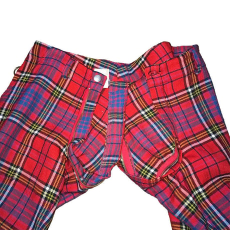 【USED】90'S VIVIENNE WESTWOOD RED ANDERSON WOOL BONDAGE TROUSERS
