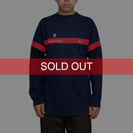 【USED】90's-00's STUSSY FRENCH FIREMAN L/S T-SHIRT