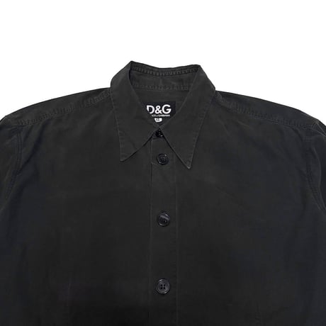 【USED】90's D&G DOLCE & GABBANA BLACK SHIRT