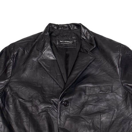 【USED】00's bod & christensen LEATHER TAILORED JACKET