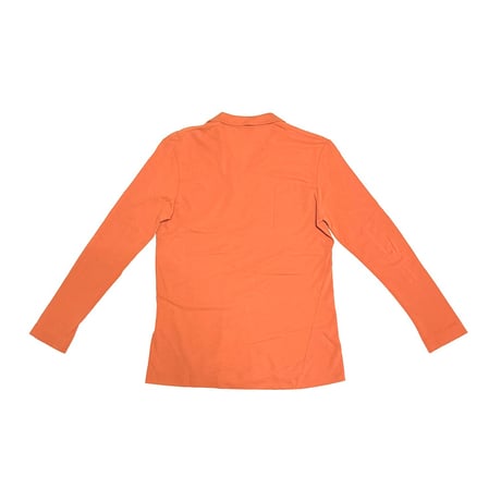 【USED】JIL SANDER+ Open Collar Long Sleeve Top Terracotta Orange
