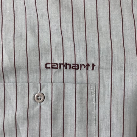 【USED】CARHARTT S/S STRIPE WORK SHIRT