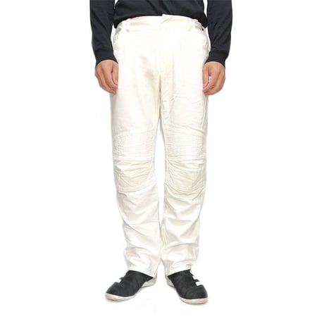 【DEAD STOCK】HELMUT LANG 1998 AW WHITE MOLESKIN BIKER PANTS