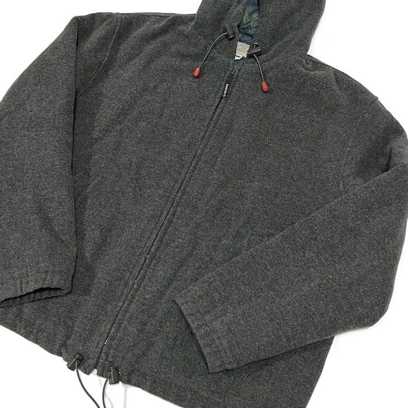 USED】90'S-00'S ARMANI JEANS FLEECE WOOL HOODED