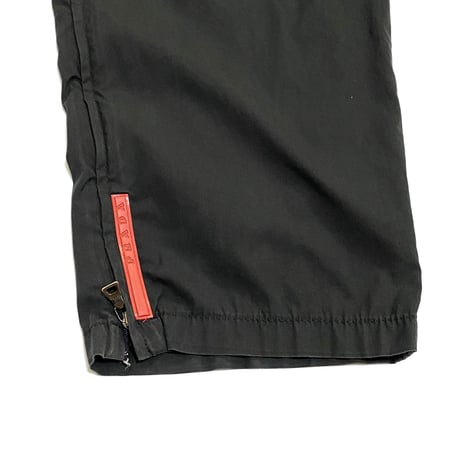 【USED】00'S PRADA LINEA ROSSA COTTON NYLON TROUSERS