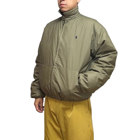 【USED】90'S Polo by Ralph Lauren SHORT DOWN JACKET MILITARY KHAKI