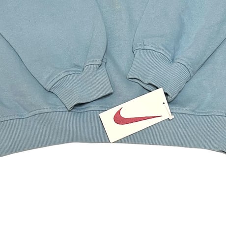 【DEAD STOCK】90's NIKE SWOOSH DESIGN SWEATSHIRT DUSTY BLUE