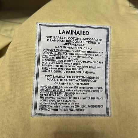 【USED】STONE ISLAND by Paul Harvey 1999AW LAMINATED JACKET