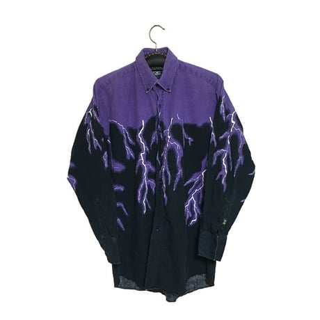 【USED】90'S PURPLE SANDER GRAPHIC SHIRT