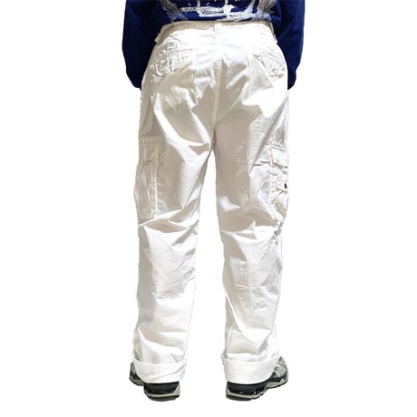 【USED】90'S-00'S POLO BY RALPH LAUREN CARGO PANTS WHITE 36/32
