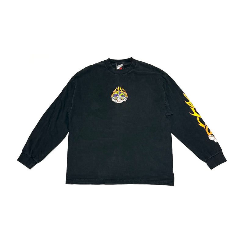 USED】00's TOP HEAVY SKULL JOKER L/S T-SHIRT |