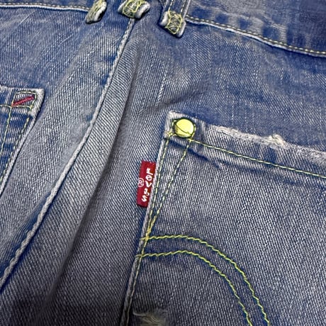 【USED】00's EURO Levi’s Double Red Button Twisted Low Flare Jeans
