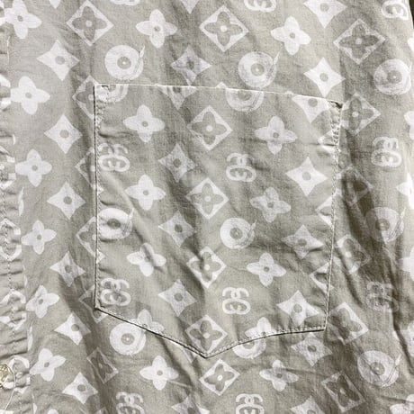 【USED】80'S-90’S OLD STUSSY MONOGRAM SHIRT