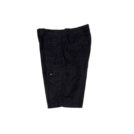 【USED】00's Calvin Klein COTTON LINEN 6-POCKET SHORTS BLACK
