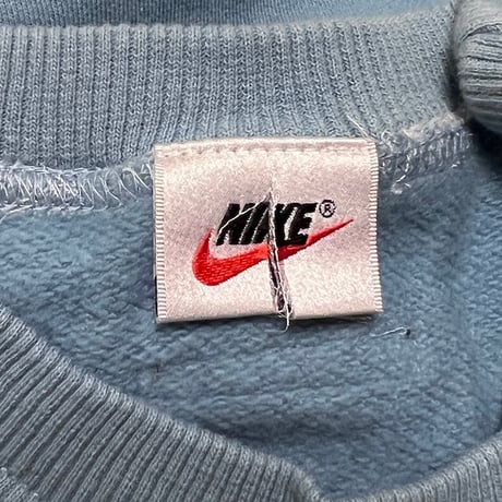 【DEAD STOCK】90's NIKE SWOOSH DESIGN SWEATSHIRT DUSTY BLUE