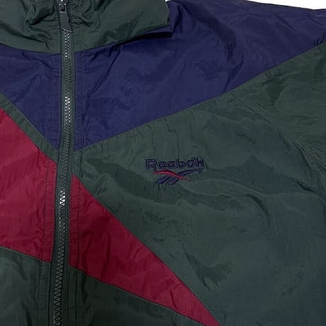 【USED】90'S REEBOK BIG VECTOR LOGO NYLON JACKET