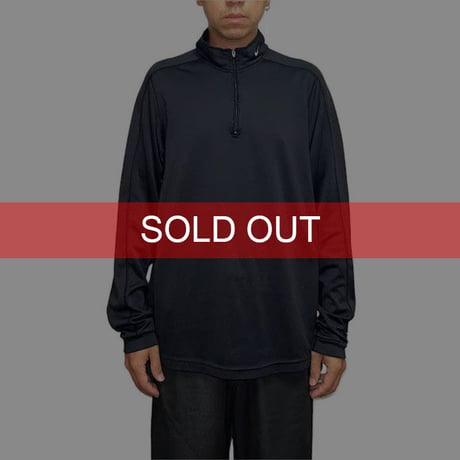 【USED】90'S NIKE-FIT HALF ZIP HI-NECK L/S TOP BLACK