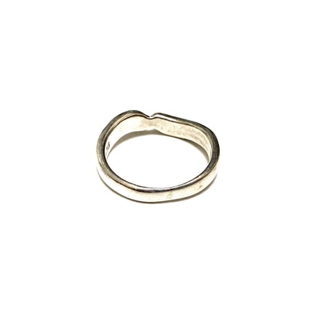 【USED】Vintage Sterling Silver LOVE Wave Band Ring