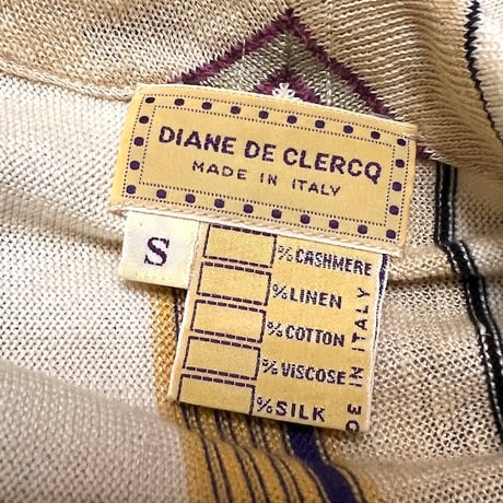 【USED】90's-00's DIANE DE CLERCQ STRIPE CARDIGAN