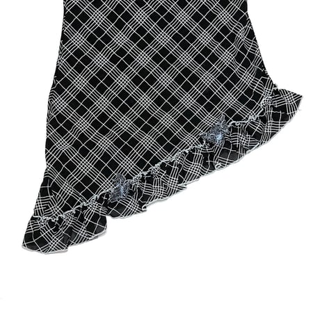 【USED】00's ARGYLE SLIP MINI DRESS