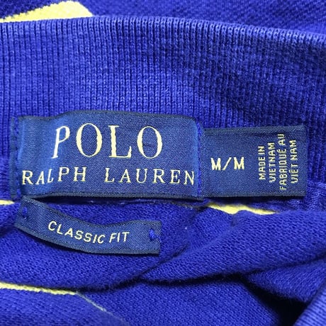 【USED】POLO RALPH LAUREN BORDER POLO SHIRT