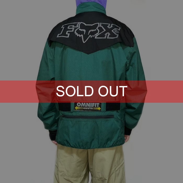 USED】90'S FOX NYLON BIKER JACKET MADE IN FINLA...