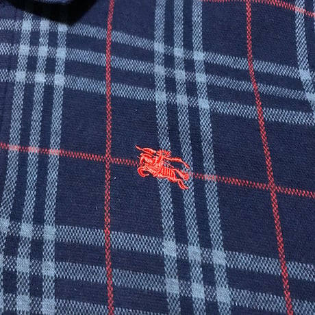 【USED】90'S BURBERRYS NOVA CHECK L/S POLO-SHIRT
