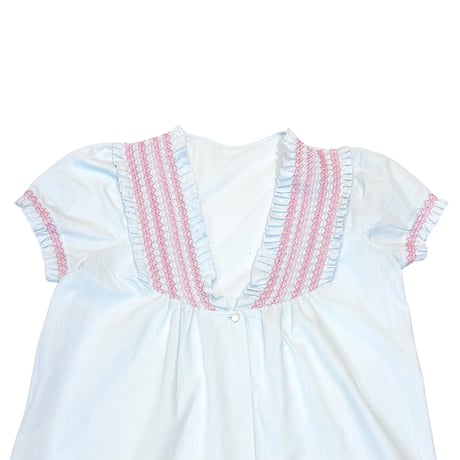 【USED】Vintage Embroidered Baby Blue Tunic