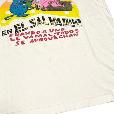 【USED】80's EL SALVADOR FU*K RATS T-SHIRT