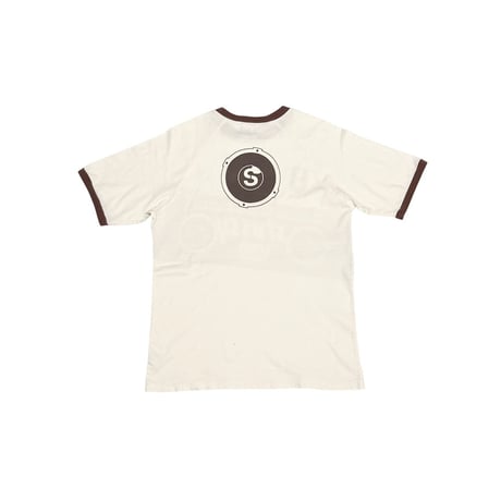 【USED】90's-00's STUSSY Boombox Graphic Ringer T-shirt