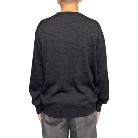 【USED】90's Burberrys PURE NEW MERINO WOOL KNIT SWEATER