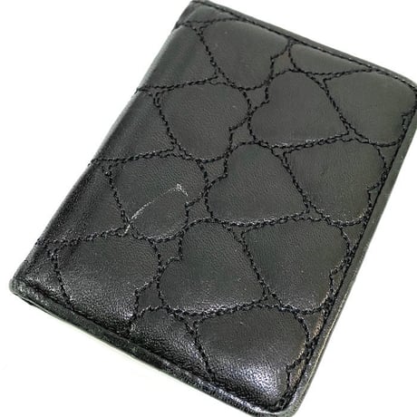 【USED】90'S MOSCHINO HEART LEATHER CARD CASE