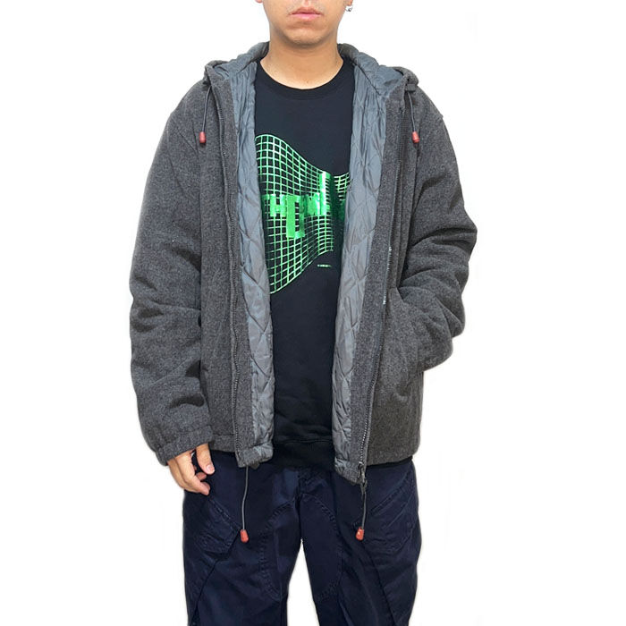 USED】90'S-00'S ARMANI JEANS FLEECE WOOL HOODED