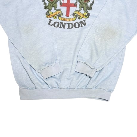 【USED】80's “CITY OF LONDON” Heraldic Crest Sweatshirt Made in England
