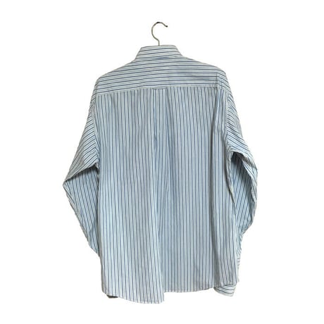 【USED】90'S TOMMY HILFIGER OVERSIZED  DOUBLE CUFFS STRIPE SHIRT