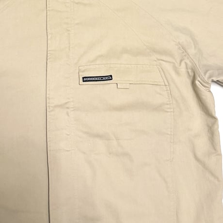 【USED】00's EURO NIKE Minimal Stand Collar Jacket Ivory