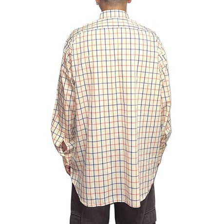 【USED】70's Viyella House LATTICE CHECK SHIRT