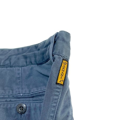 【USED】90'S ARMANI JEANS 2TAC PANTS BLUEGRAY