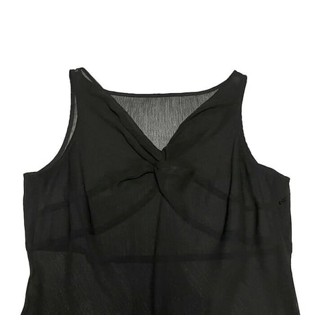【USED】VINTAGE BLACK BIAS SHEER DRESS