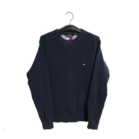 【USED】90'S  TOMMY HILFIGER COTTON KNIT SWEATER