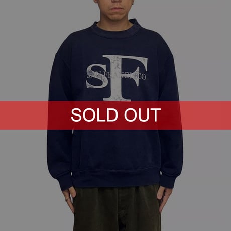 【USED】90's "SF" San Francisco CK-Style Logo Sweatshirt