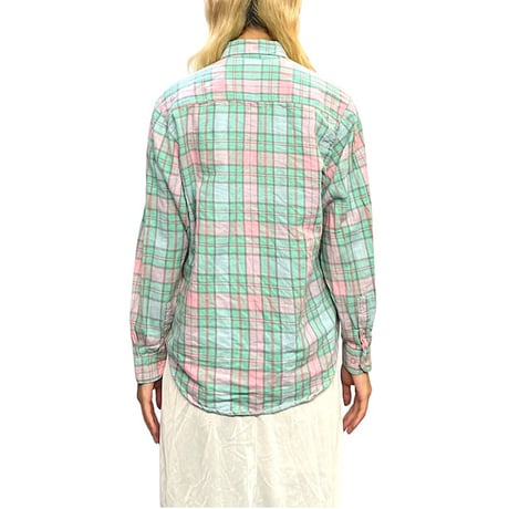 【USED】90'S MARSH LANDING NARD FLANNEL CHECK SHIRT