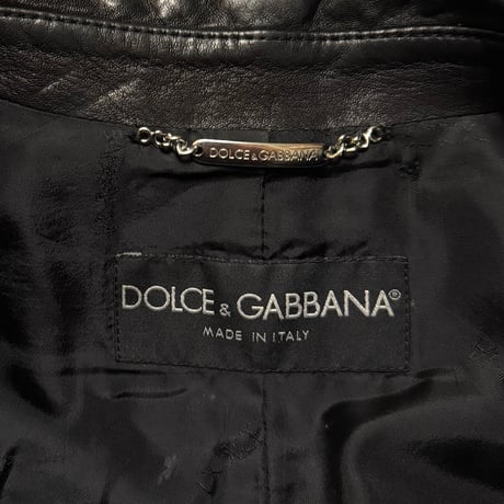 【USED】90's DOLCE & GABBANA VERA PELLE REAL LEATHER 2B JACKET