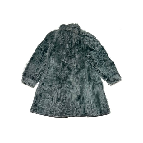 【USED】80's-90's ECO FUR & ECO LEATHER REVERSIBLE COAT
