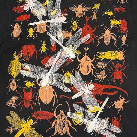【USED】80's GEAR Multilayer Print Insect T-shirt