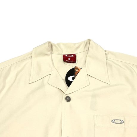【DEAD STOCK】00'S OAKLEY OPEN COLLAR SHIRT BEIGE
