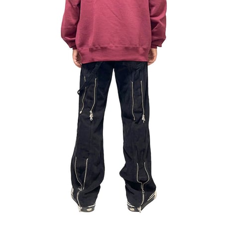 【USED】00'S GRIFFIN BONDAGE BLACK CORDUROY PANTS