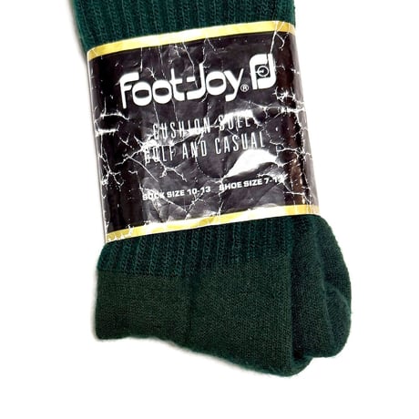 【DEAD STOCK】80's FootJoy Butterfly Logo Crew Socks Made in USA