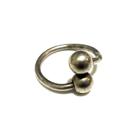 【USED】Vintage Sphere Ends Industrial Ring